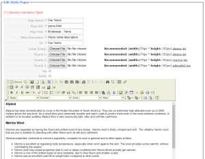 Backend Stactic Pages - Editing - SEO - Positioning and Images